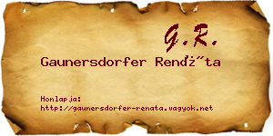 Gaunersdorfer Renáta névjegykártya